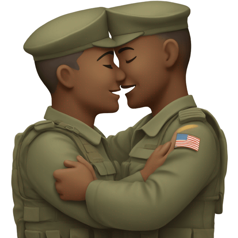 Soldiers kissing  emoji