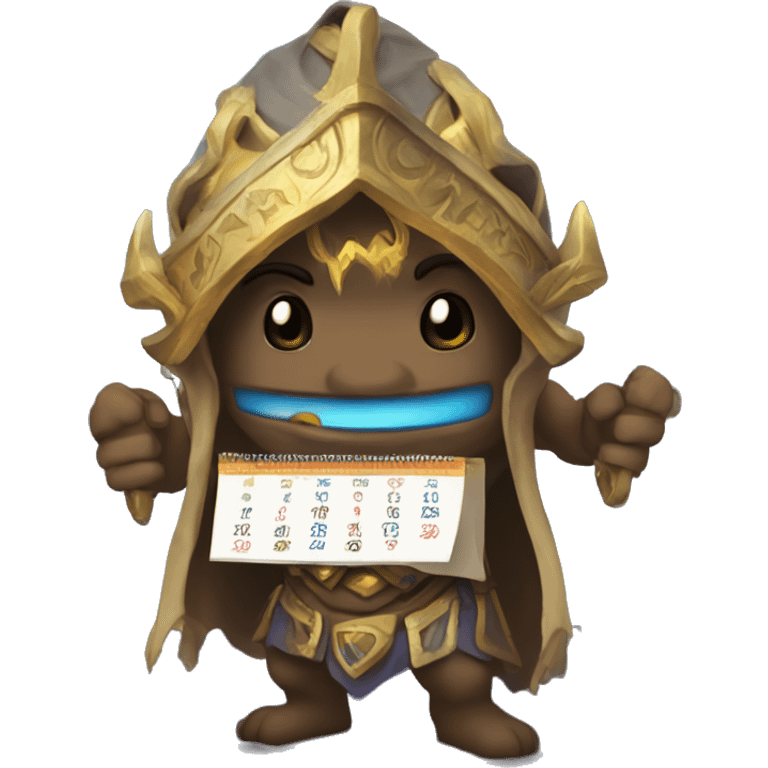 calendar with magical event for world and warcraft emoji