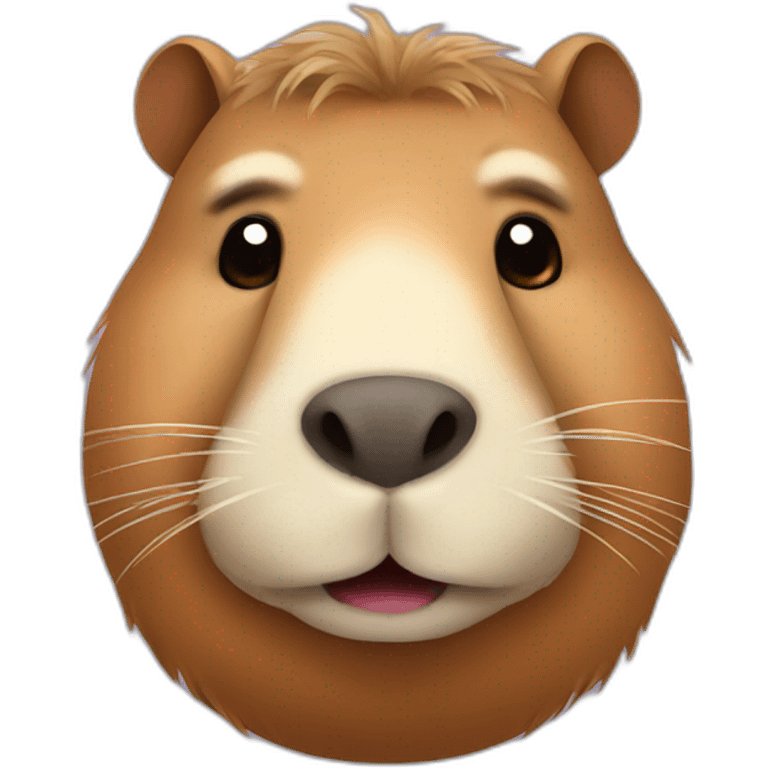 Capybara with mustache emoji