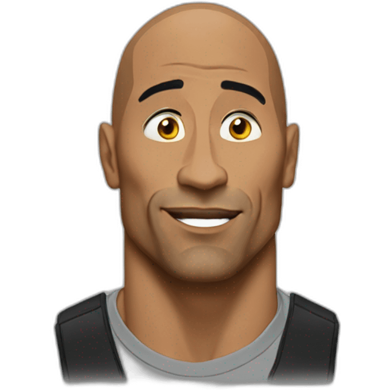 The rock meme emoji