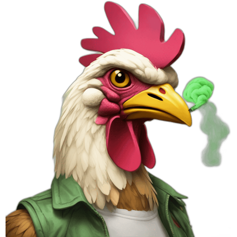 Hotline Miami chicken smoking weed emoji