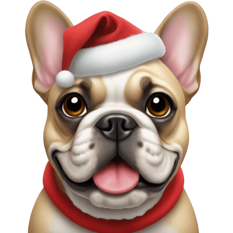 French bulldog Santa emoji