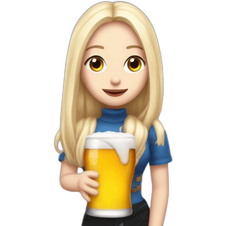 Ava max with a beer emoji