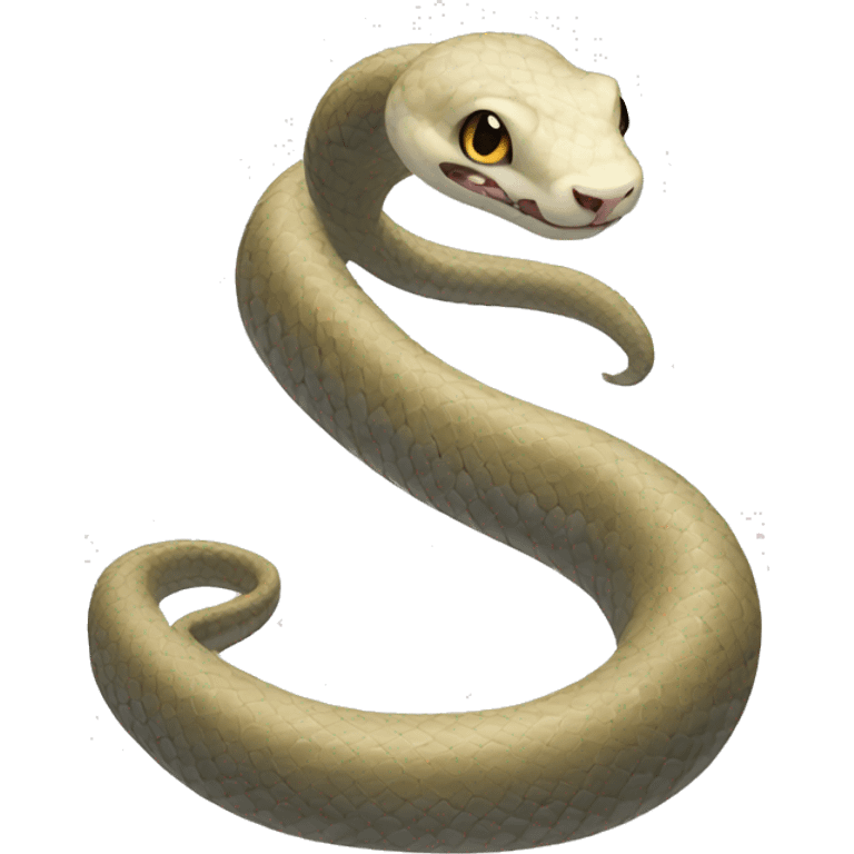 Cat snake white emoji