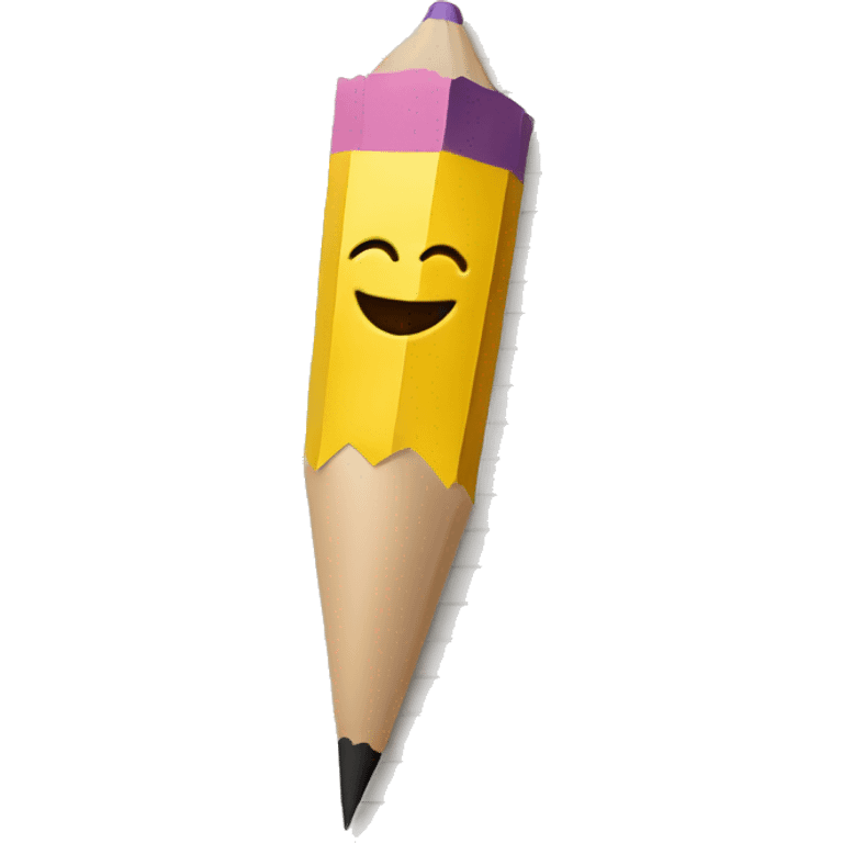 paper with notes on it and a pencil on top emoji