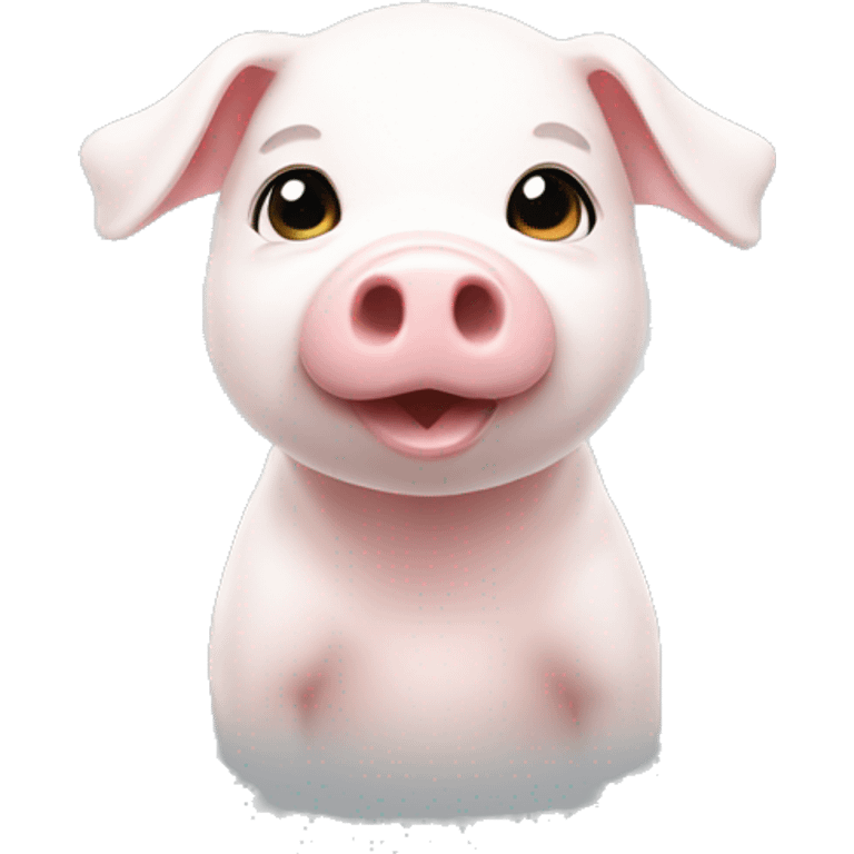 a piglet in white lab co emoji