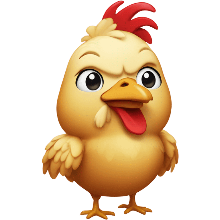 chicken wearing a bikini emoji