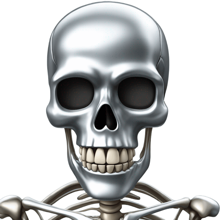 Skeleton made with chrome emoji