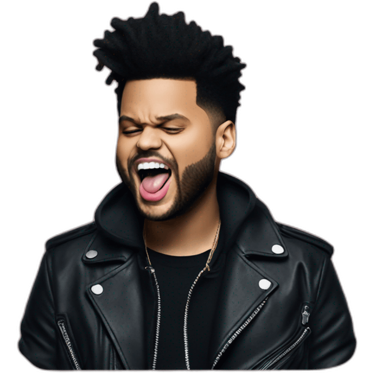 The weeknd tongue out emoji