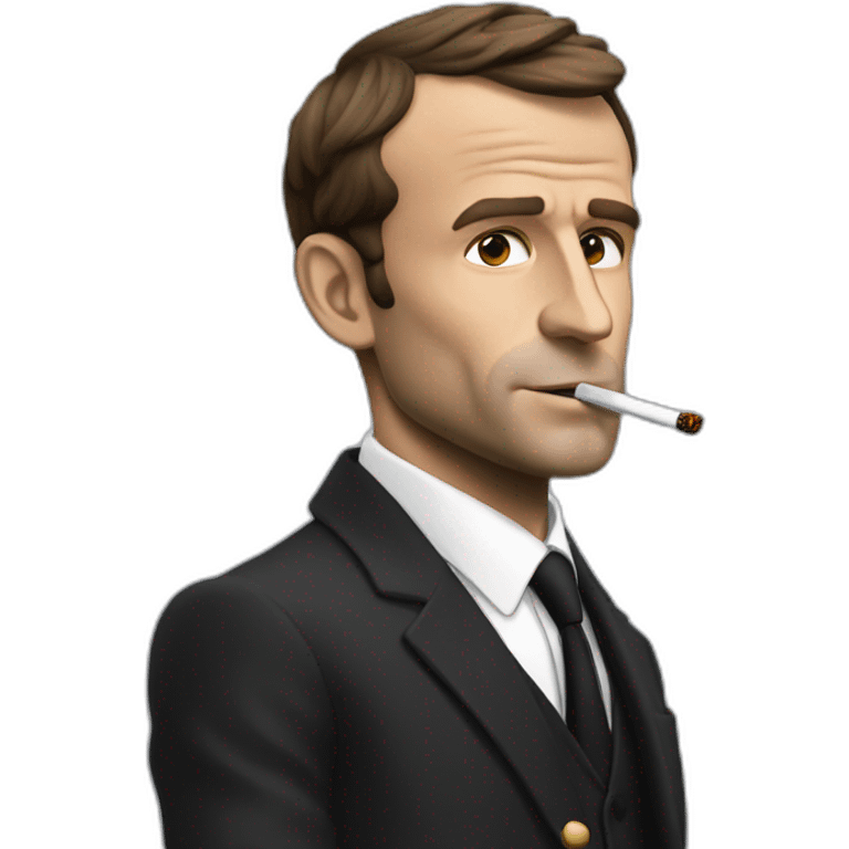 Macron smoking cbd emoji