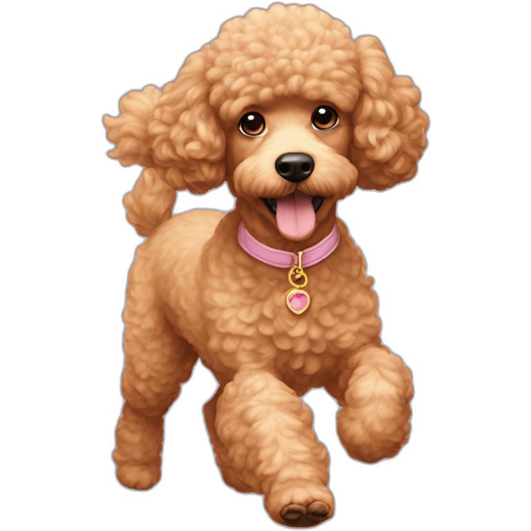 peach-poodle-royal-running-from-cat emoji