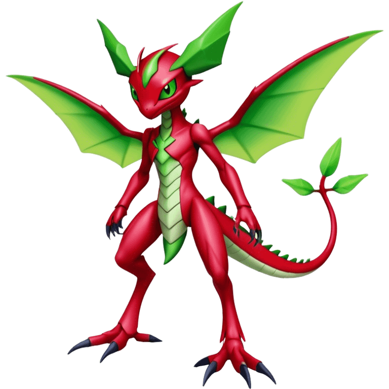  Cool Edgy Shiny Futuristic Ethereal Legendary Scizor-Digimon-Schyther-Flygon full body emoji