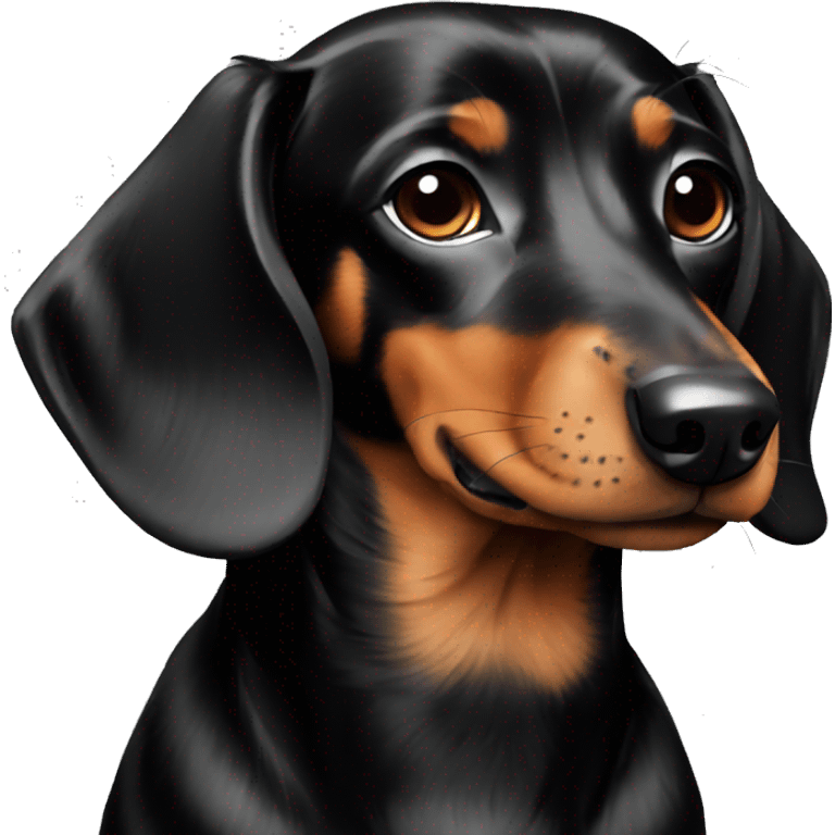 dachshund black emoji