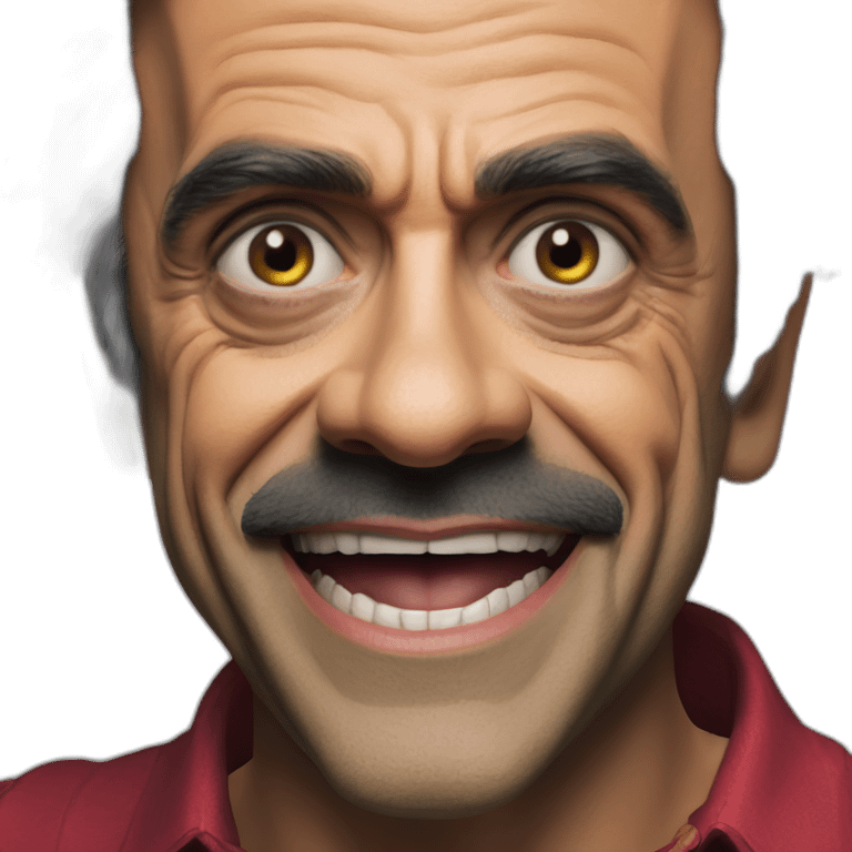 Eugenio Derbez payaso cabello verde emoji