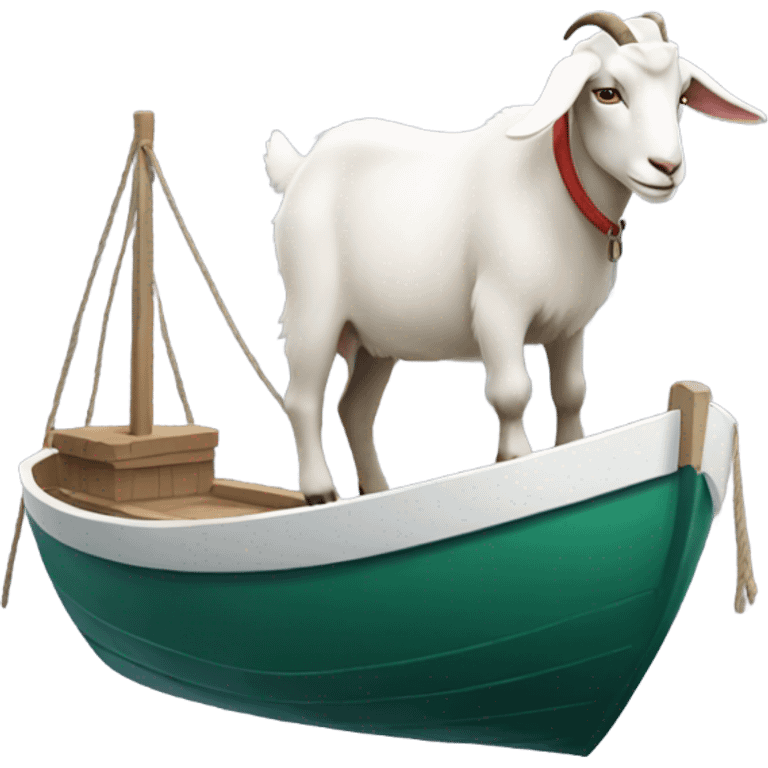 Goat on boat emoji