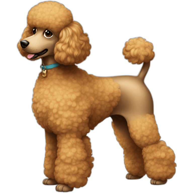 Dog Standart Poodle full body emoji