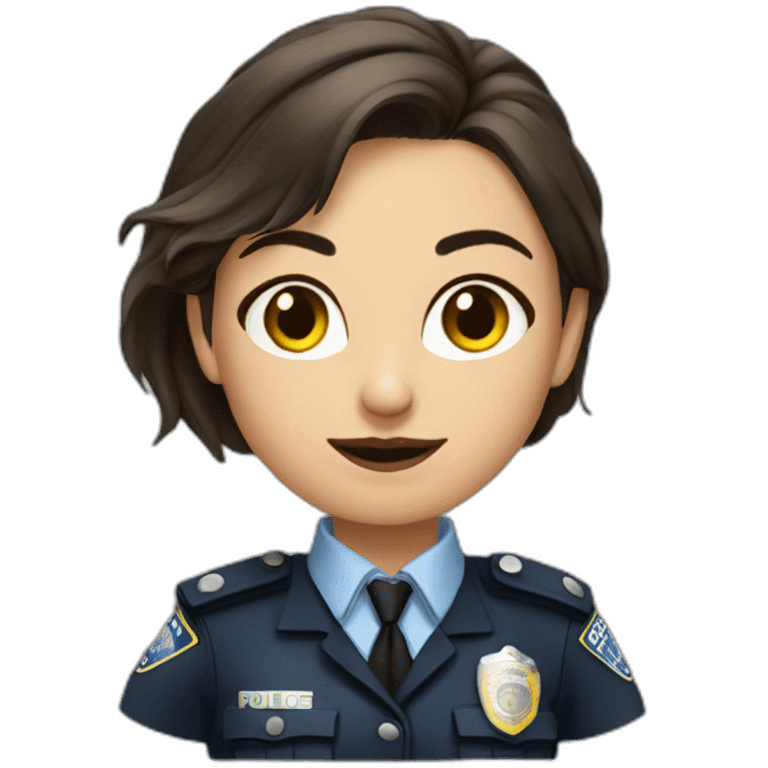 woman police rat brunete emoji