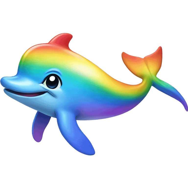 Rainbow dolphin  emoji