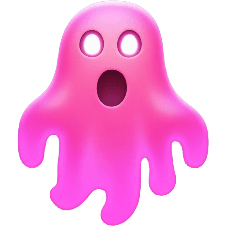 Neon pink ghost  emoji