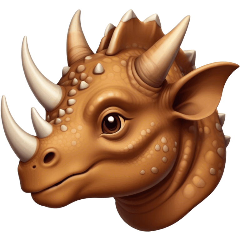 kind face of a triceratops  emoji