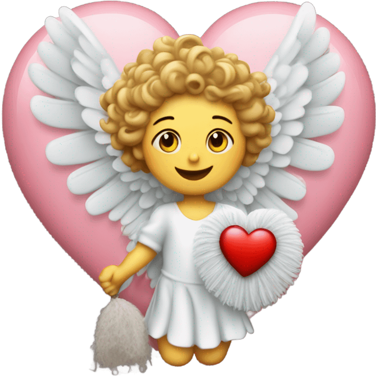 Cupid angel cleaning  emoji