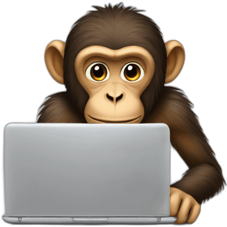 monkey using laptop emoji