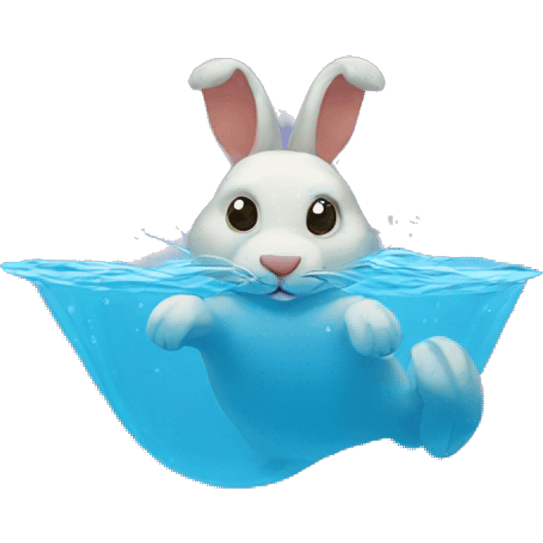 Rabbit swimming  emoji