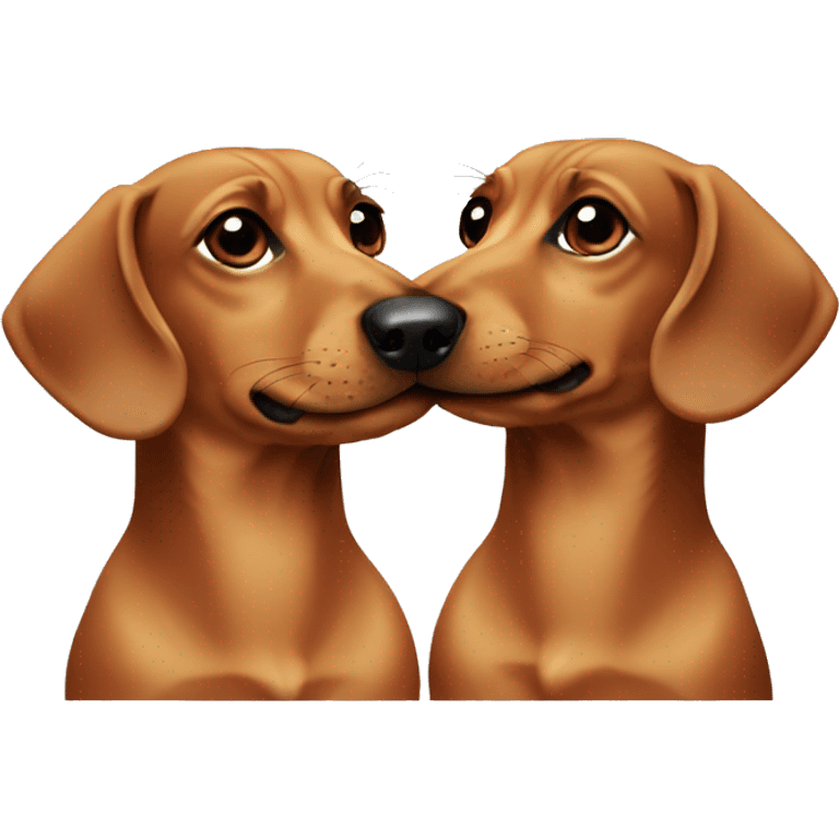 Dachshund kissing  emoji