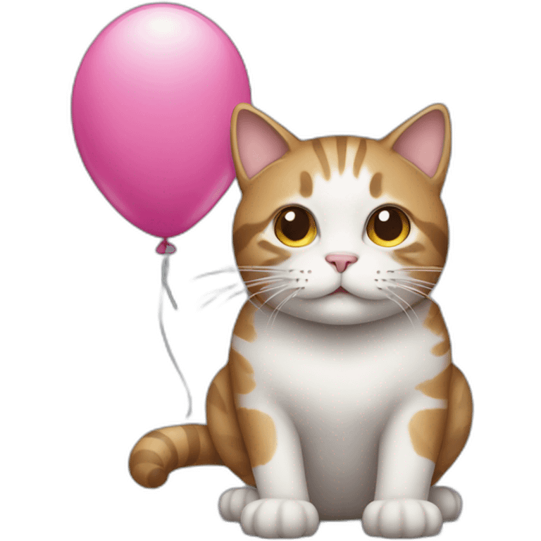 cat with balloon emoji