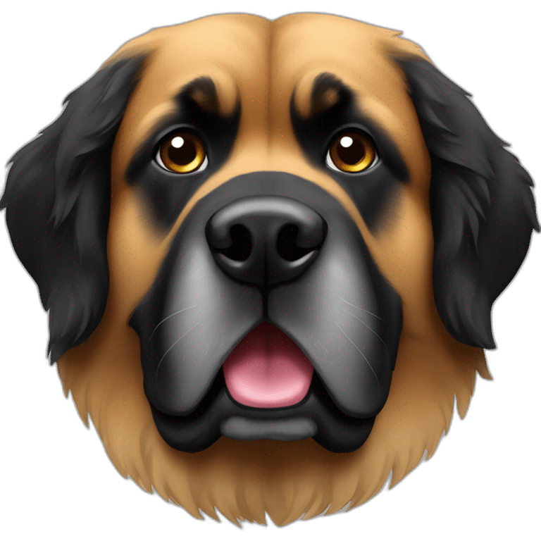 Leonberger black mask emoji