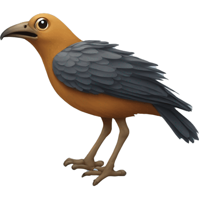 BIRD WITH HUMAN FEET emoji