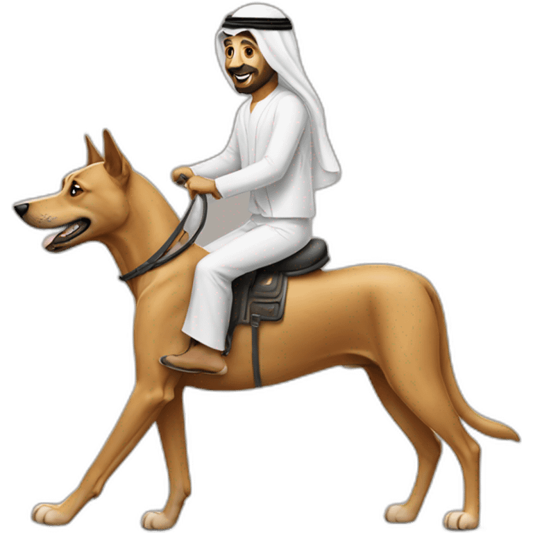 Arab rides dog emoji