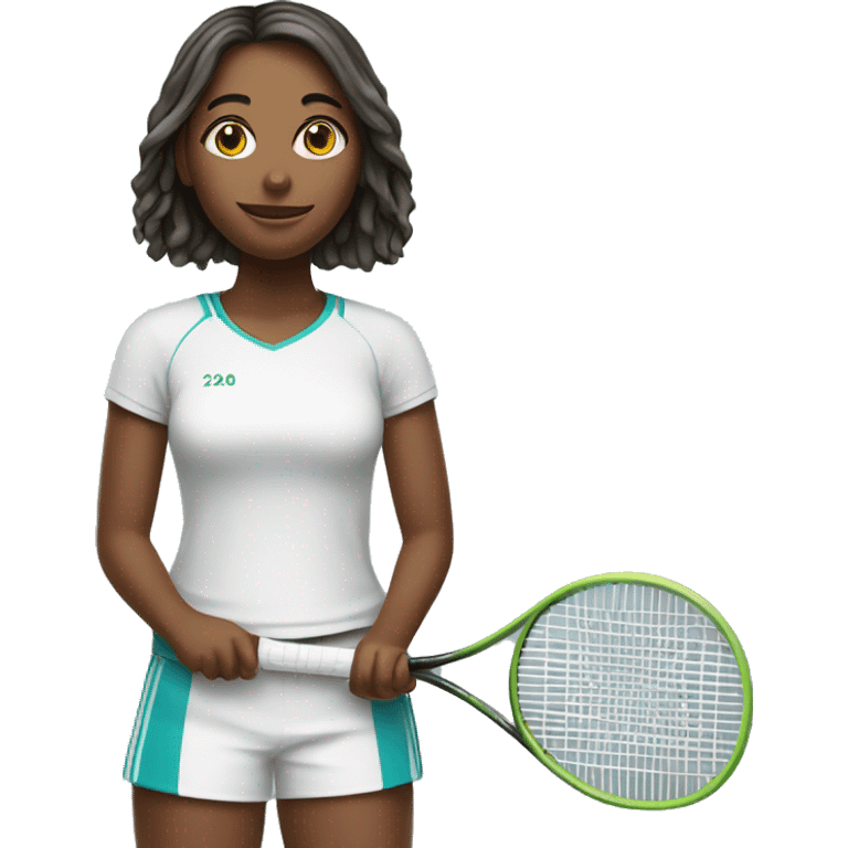 Girl with tennis Racket  emoji