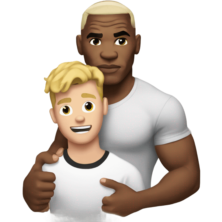 mike tyson holding jake pauls head emoji