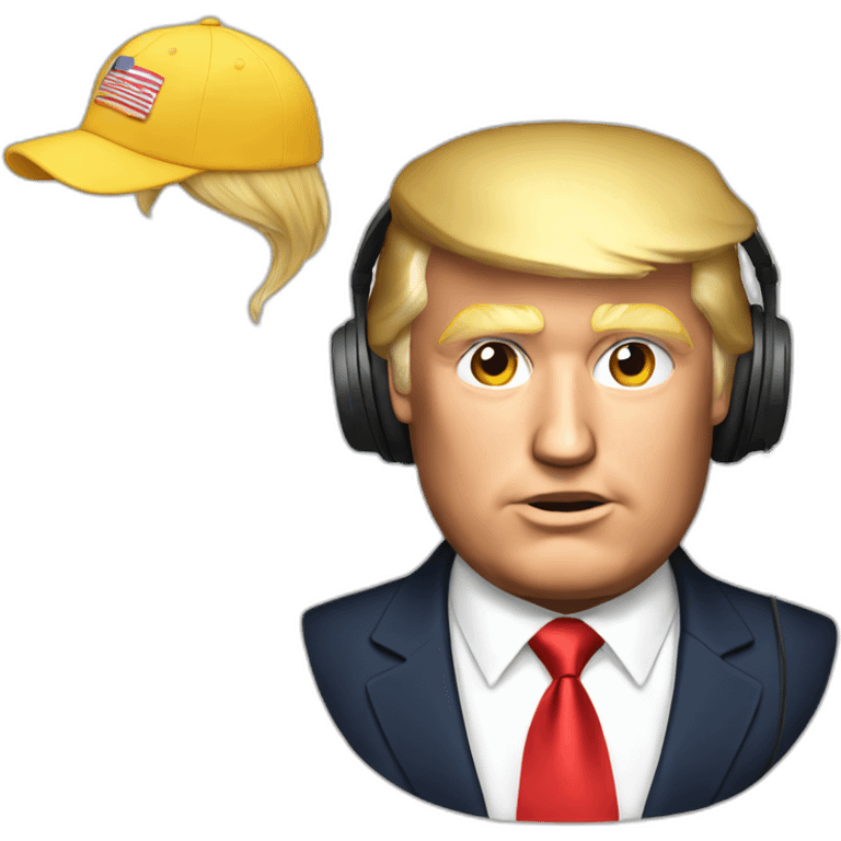 donald trump wearing a headphone emoji