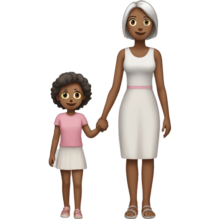 mum with daughter holding hands emoji