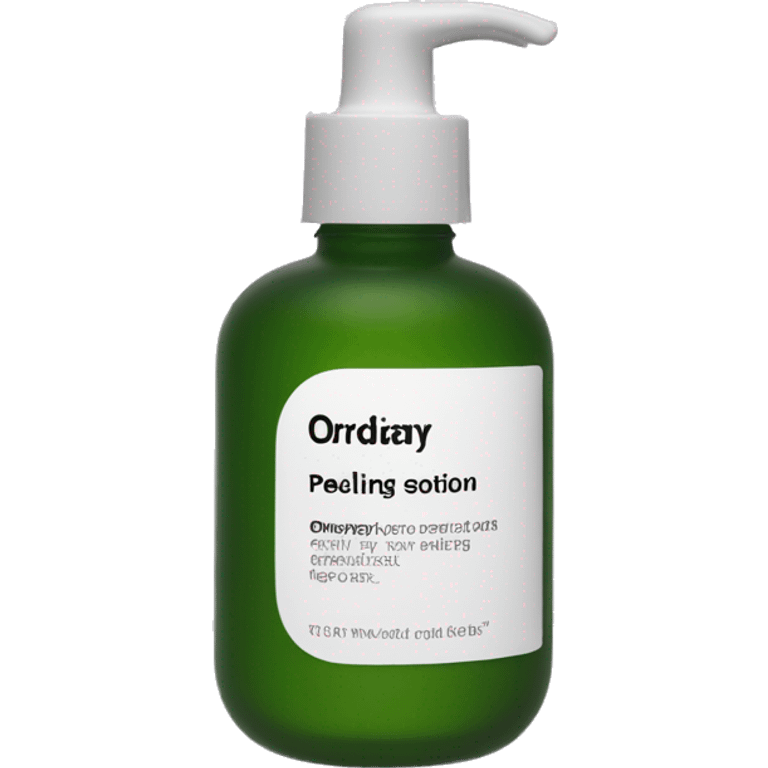 the ordinary peeling solution bottle with label emoji