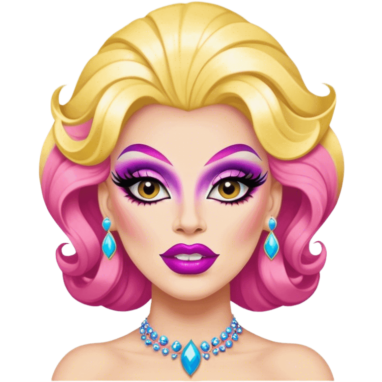 Colorful drag queen emoji