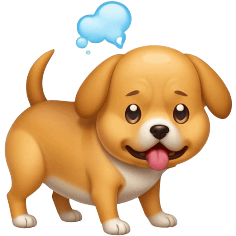 dog farting emoji