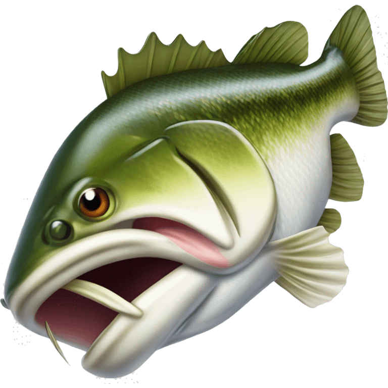 Large mouth bass fishing emoji