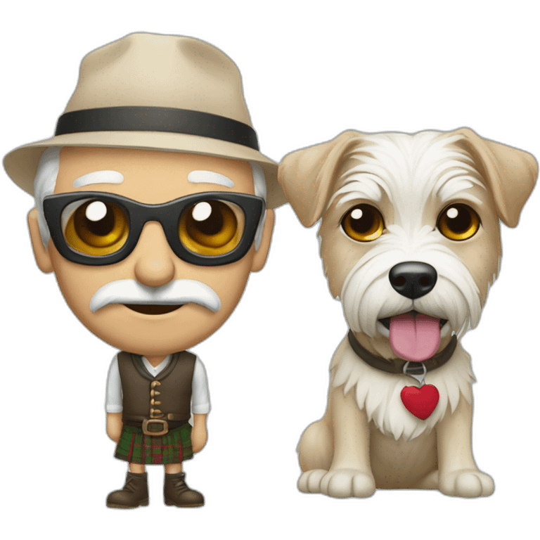 Blind old Scot with Maltese terrior emoji