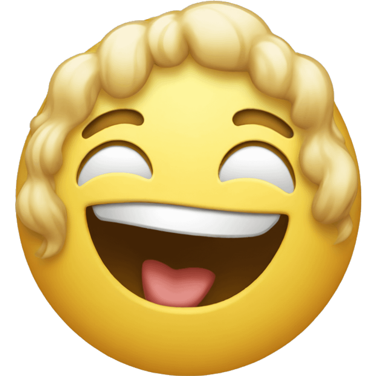 Laughing in secret emoji