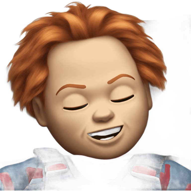 Chucky doll sleeping  emoji