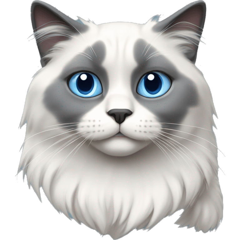 Blue bicolor ragdoll cat emoji