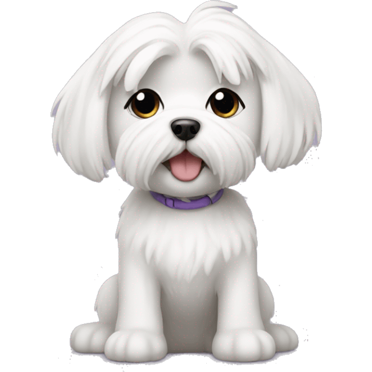 Maltese dog girl emoji