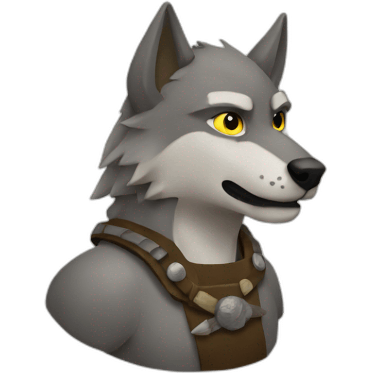 Viking wolf emoji