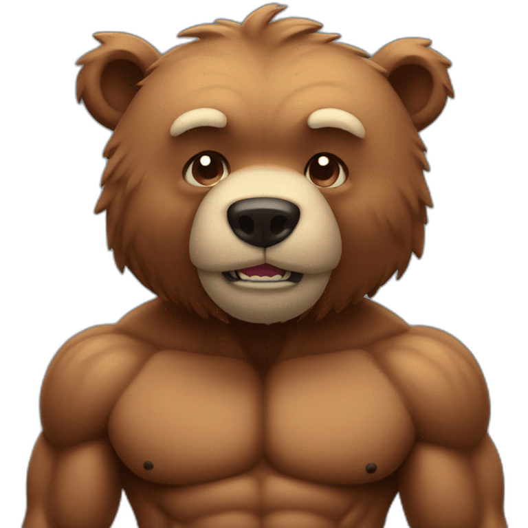 Bear muscle emoji