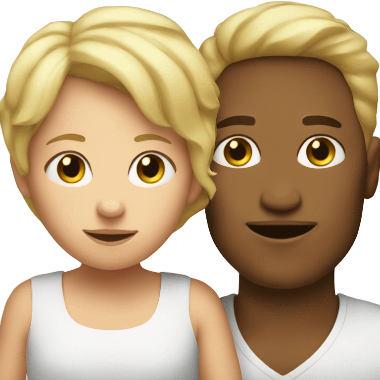 Blonde Mom with son emoji