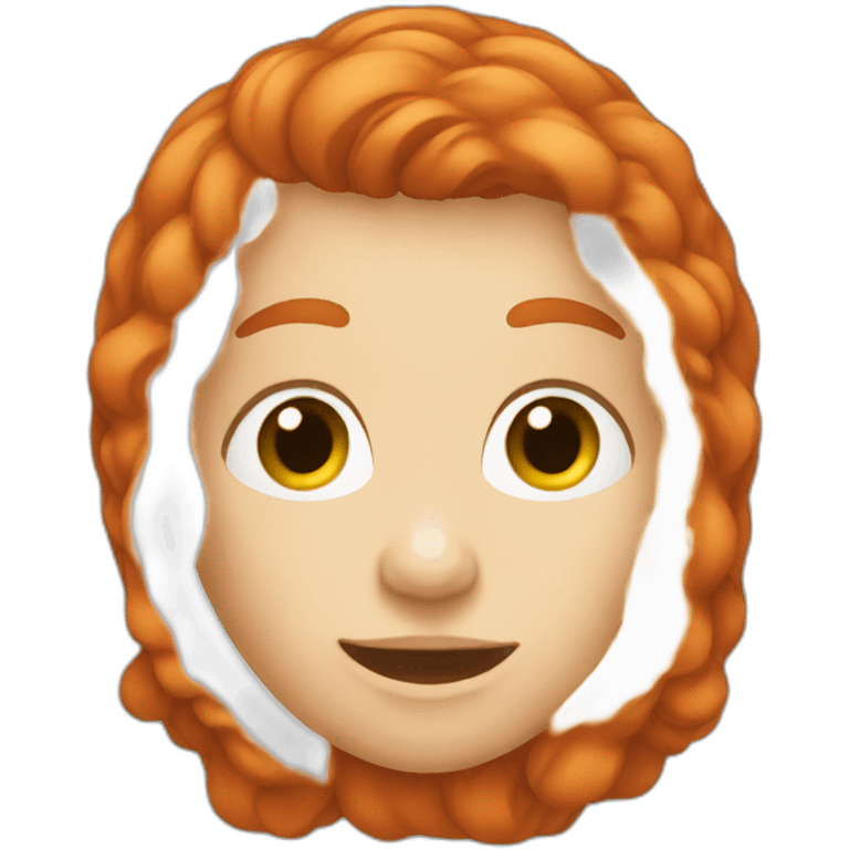 red head long hair emoji