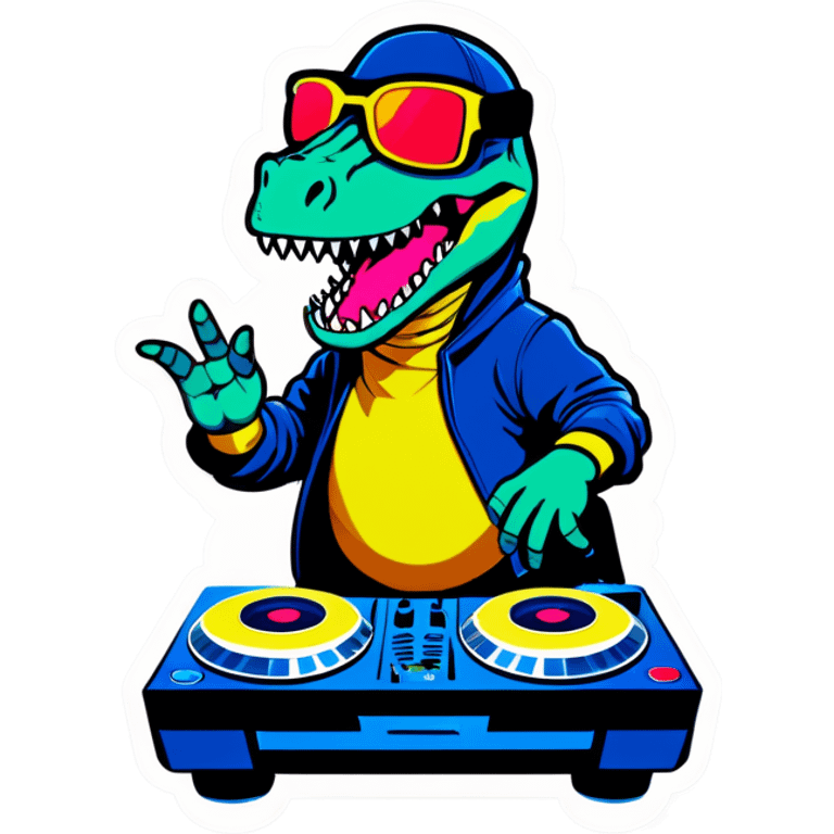 Dinasour dj emoji